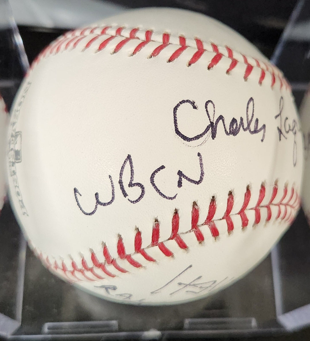 Charles Laquidara Signed Inscribed 2013 World Series Baseball WBCN Host COA