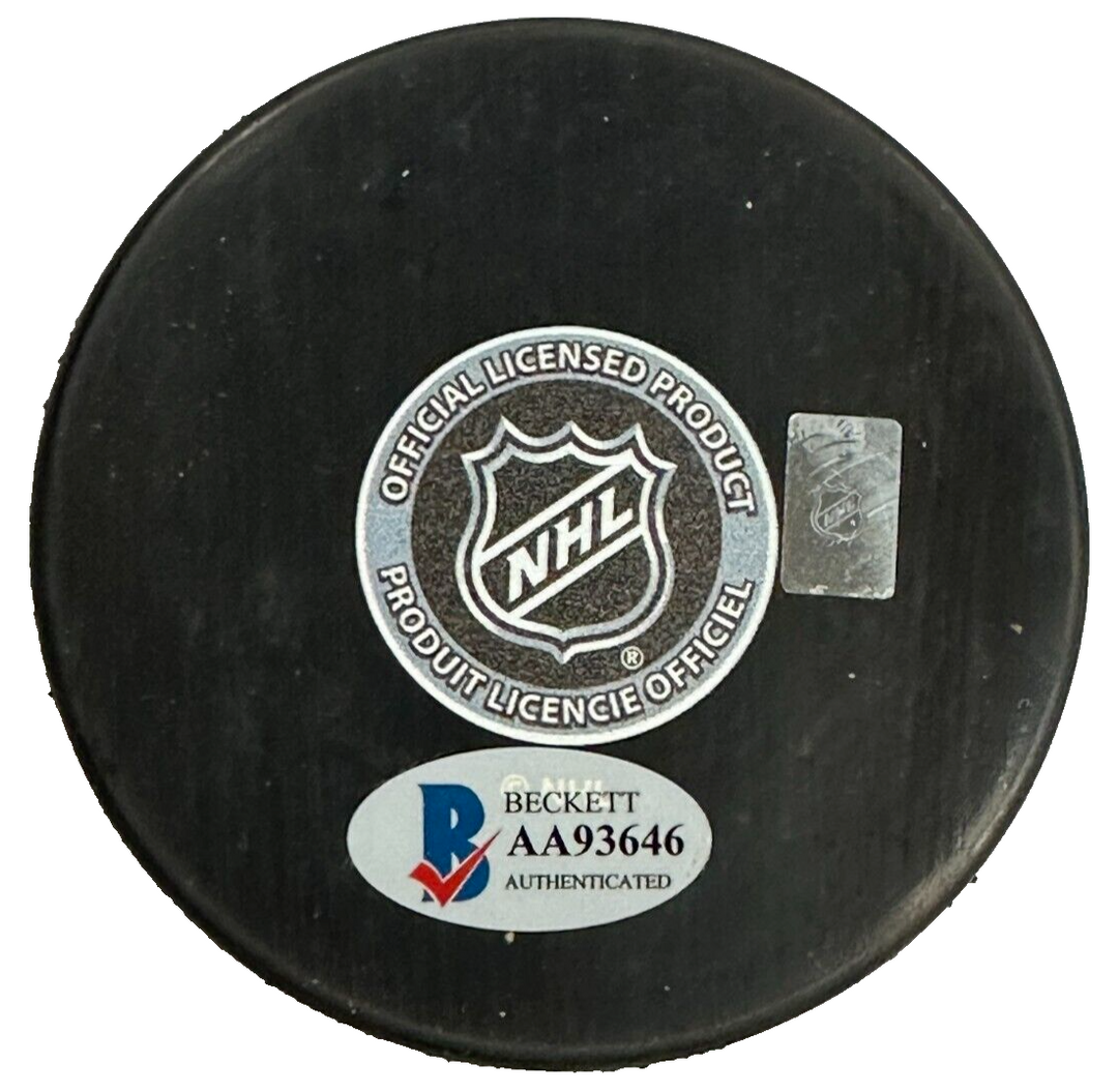 Pete Peeters Autographed Boston Bruins Hockey Puck NHL BAS