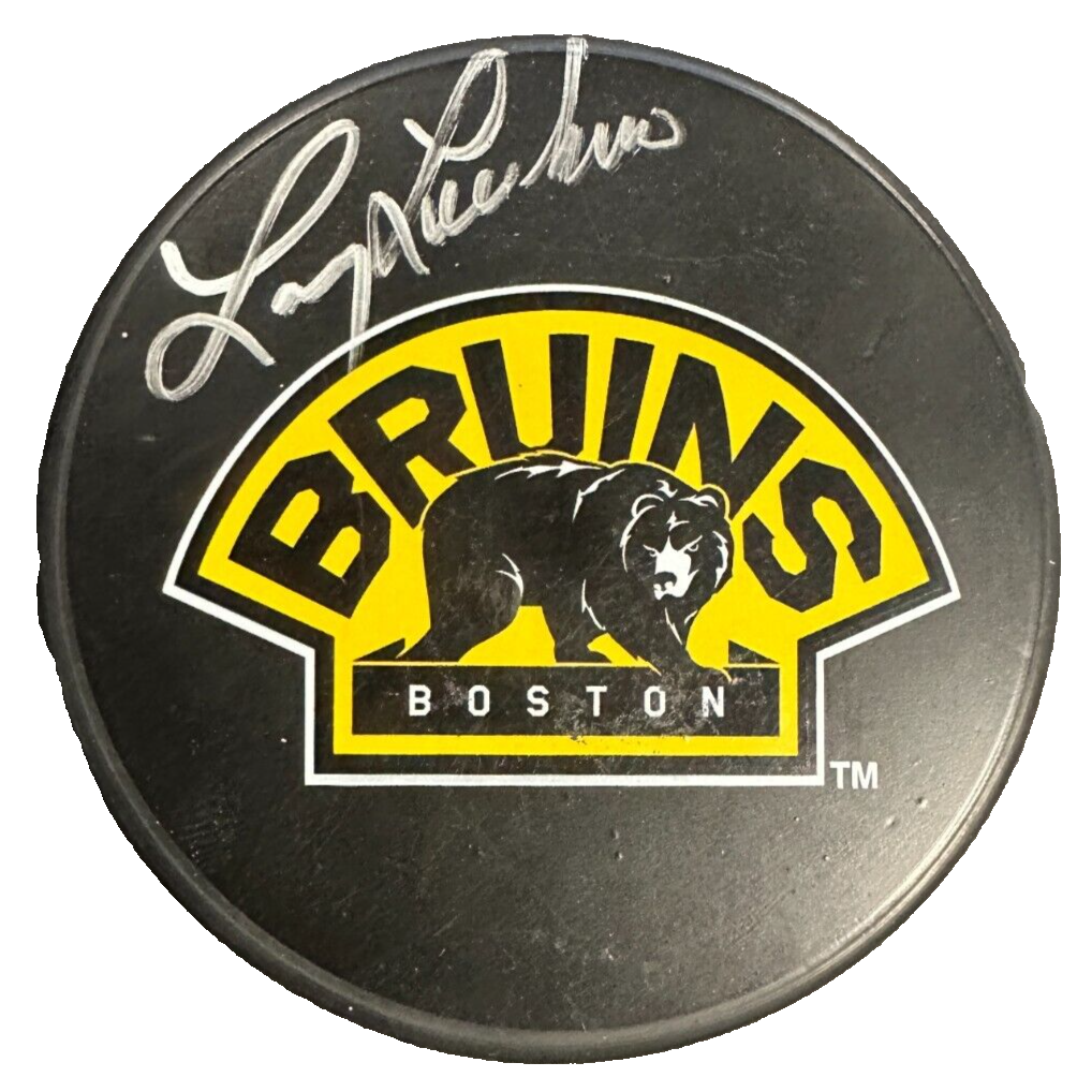 Larry Lucchino Autographed Boston Bruins Hockey Puck NHL