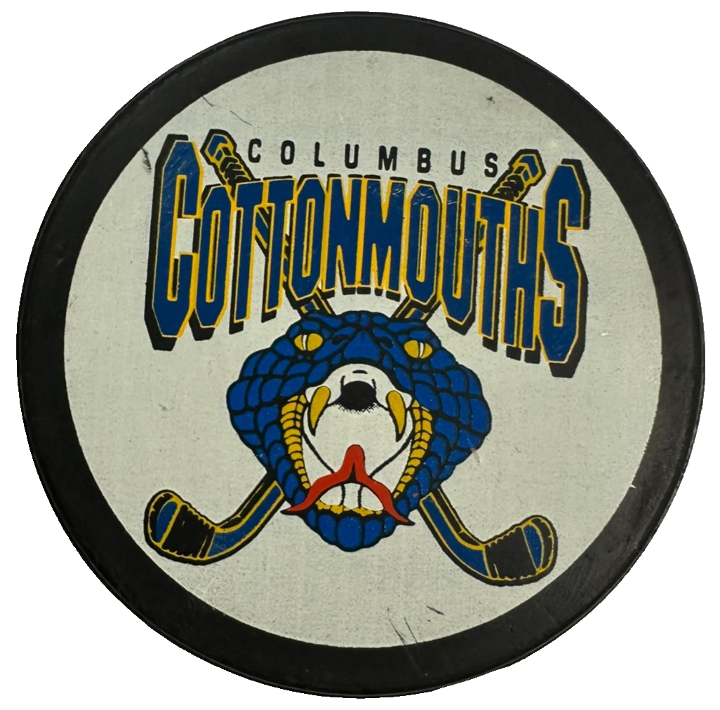 Vintage Columbus Cottonmouths Official Hockey Puck ECHL