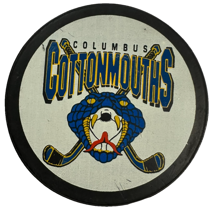 Vintage Columbus Cottonmouths Official Hockey Puck ECHL
