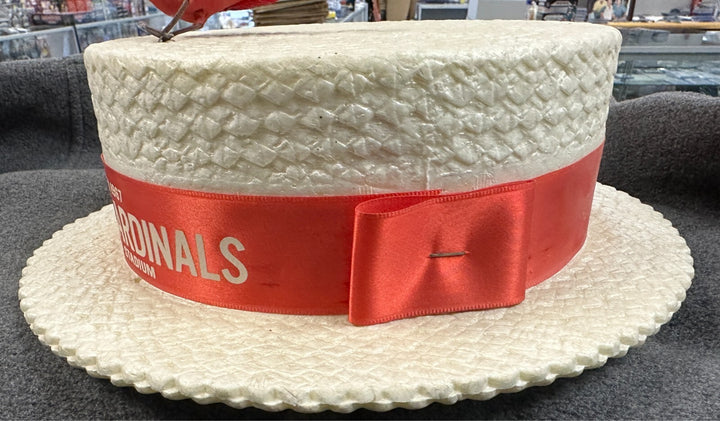 1967 St Louis Cardinals World Series Straw Hat Busch Memorial Stadium