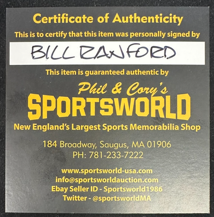 Bill Ranford Autographed Boston Bruins 100th Anniversary Puck NHL