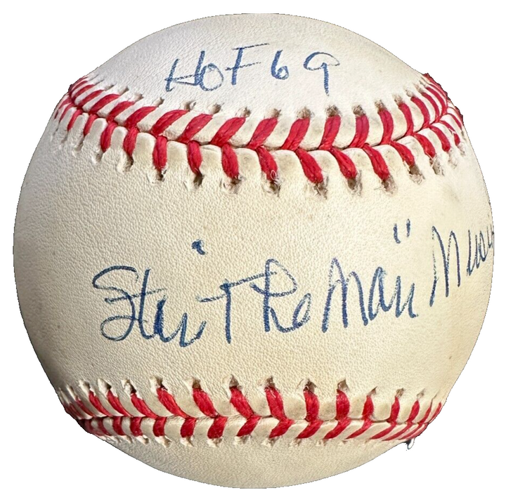 Stan Musial Autographed ONL Baseball W/ The Man & HOF 69 Insc BAS Cardinals