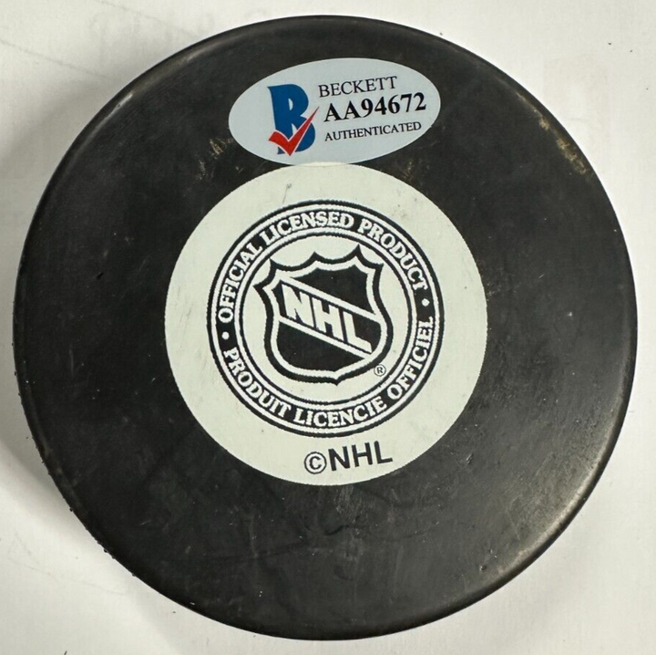 Bobby Miller Autographed Boston Bruins Hockey Puck BAS