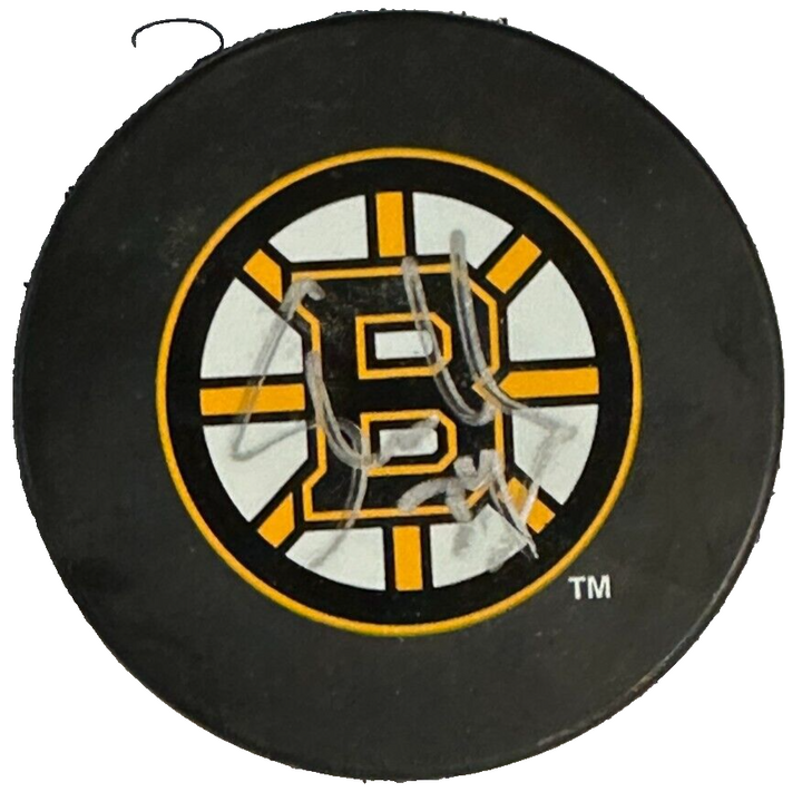 Shane Hnidy Autographed Boston Bruins Hockey Puck NHL