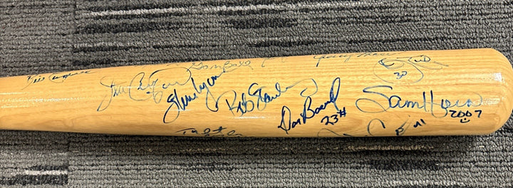 2007 Red Sox Fantasy Camp Signed Baseball Bat Lyons Pesky Stanley Bell Wise Etc.