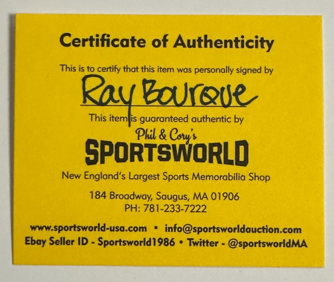 Ray Bourque Autographed Boston Bruins 100th Anniversary Puck NHL