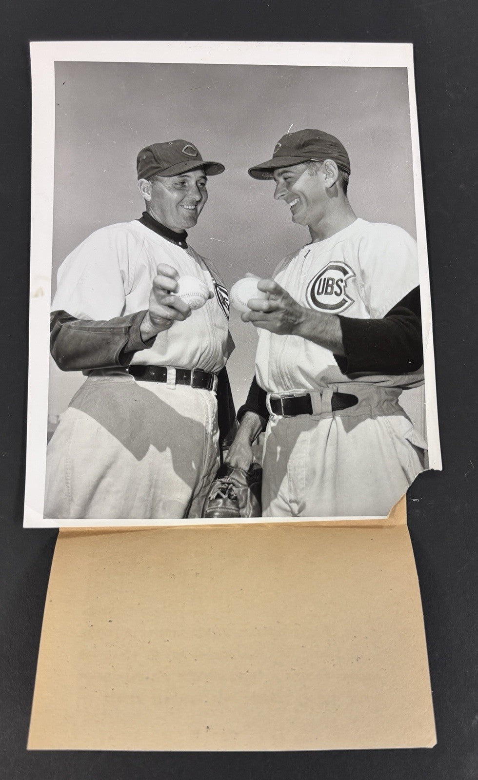 1955 Original 7x9 Newspaper Wire Photo Dutch Leonard Jim Davis Chicago Cubs