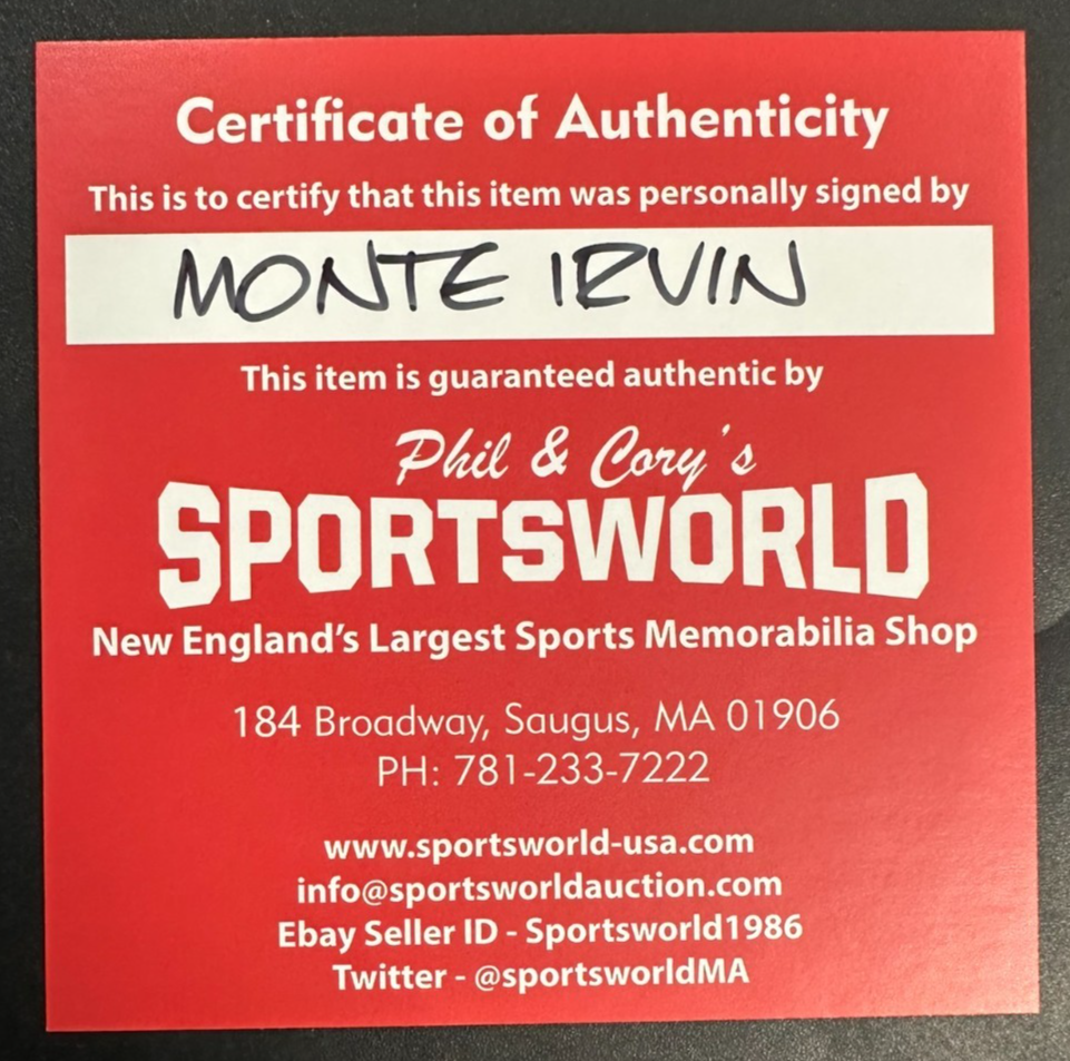 Monte Irvin Autographed Major League Baseball W/ HOF 73 Insc TRISTAR Giants