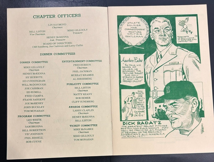Jan 28, 1965 26th Annual Baseball Writers Association America Dinner Program