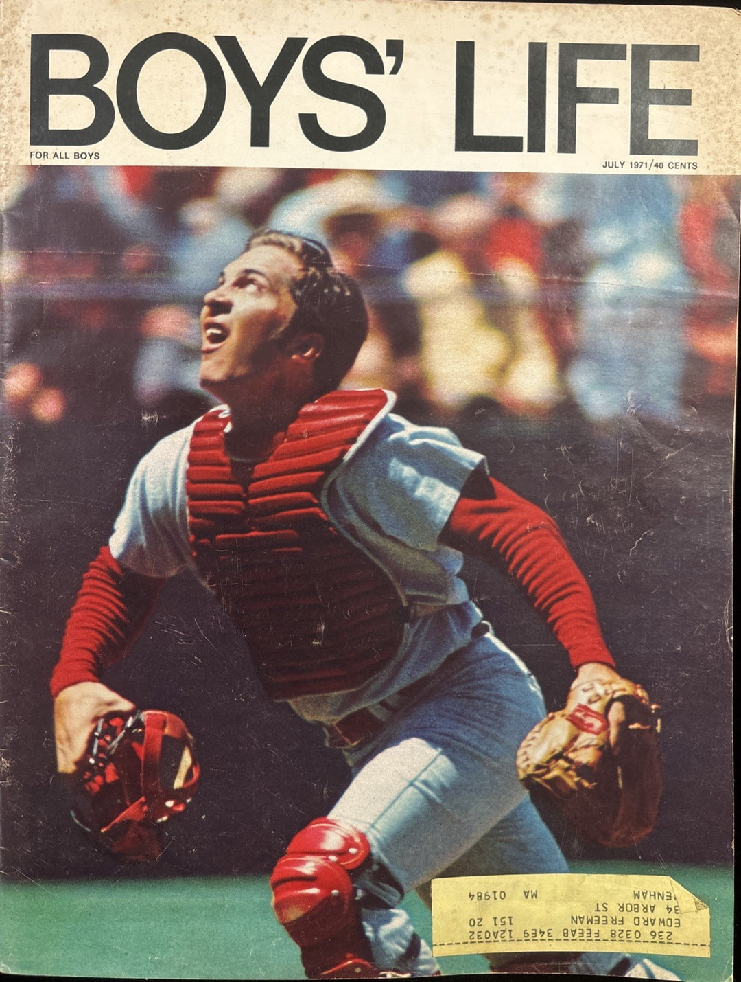 July 1971 Boys Life Magazine Johnny Bench Cincinnati Reds Baseball