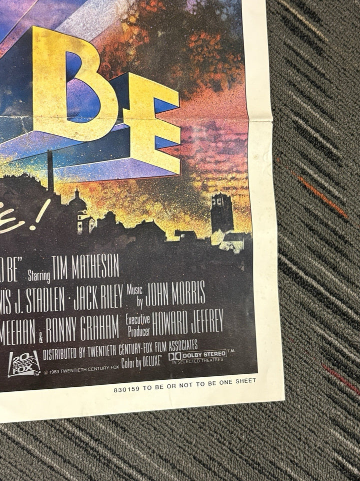 To Be Or Not To Be 27x41 Folded Original Movie Poster 1983 Mel Brooks