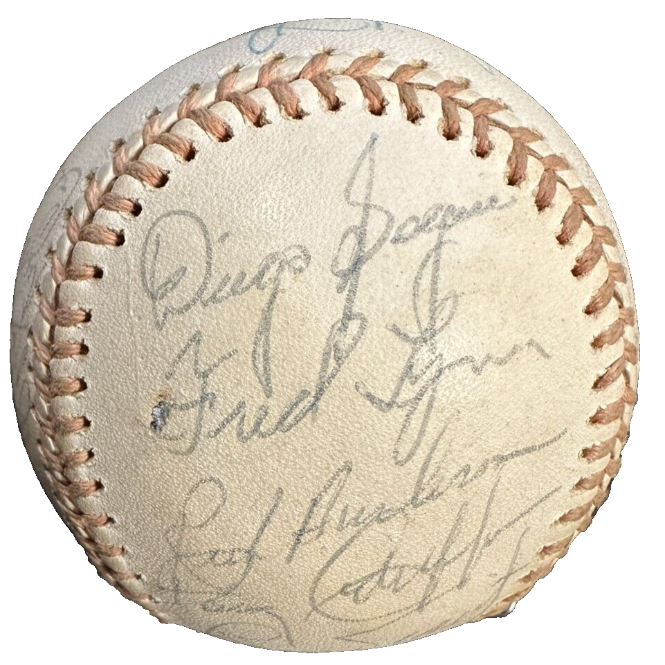 1975 Boston Red Sox Team Autographed MacPhail Baseball Rice Lynn Evans Tiant BAS
