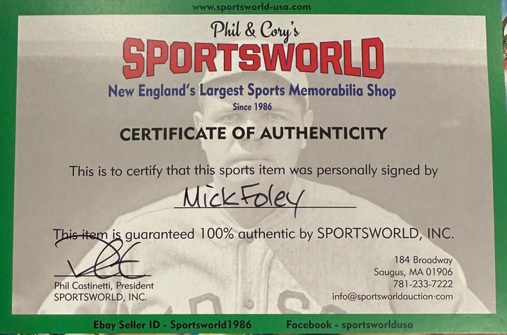 Mick Foley Autographed January 2001 Issue of WWE Raw Wrestling Magazine