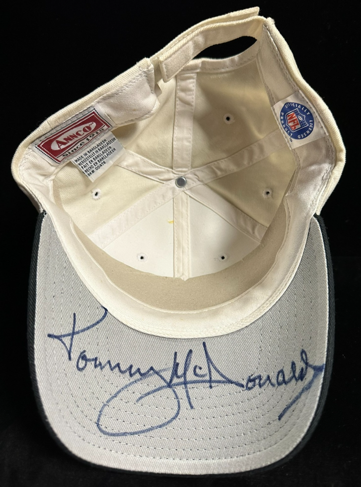 Tommy McDonald Autographed Pro Football Hall of Fame Baseball Hat Eagles