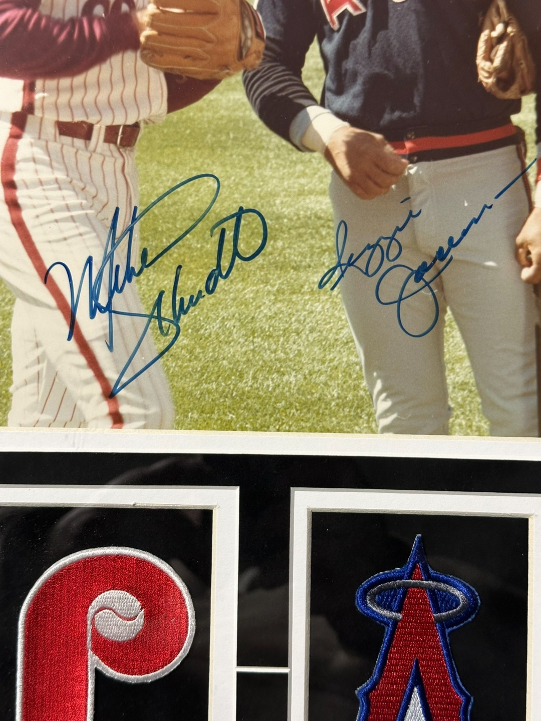 Reggie Jackson & Mike Schmidt Autographed 8x10 Photo Framed BAS HOF