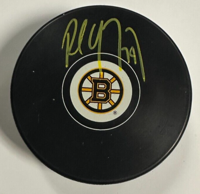 Paul Coffey Autographed Boston Bruins Hockey Puck HOF