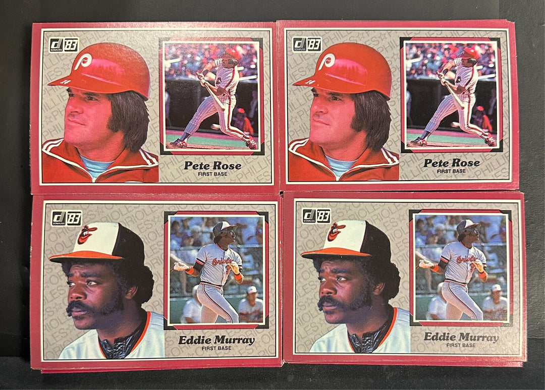 2 1983 Donruss Action All-Stars Complete Sets Rose Ripken Brett Ryan