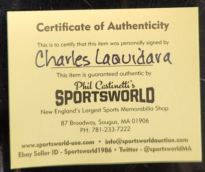 Charles Laquidara Signed Inscribed 2013 World Series Baseball WBCN Host COA