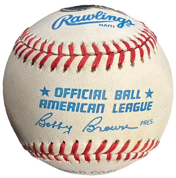 Lou Boudreau Autographed American League Baseball BAS Indians Red Sox