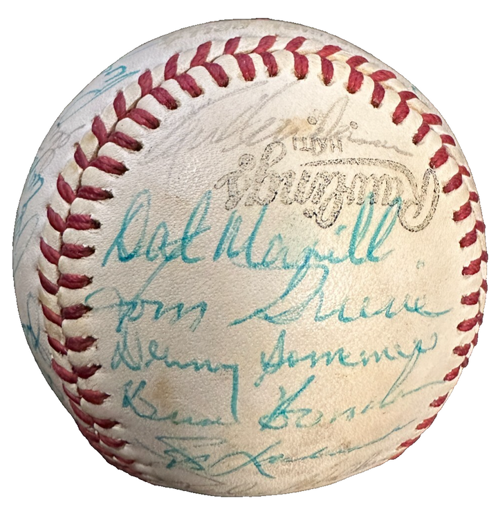 1978 New York Mets Team Autographed Baseball Mays Torre Koosman BAS