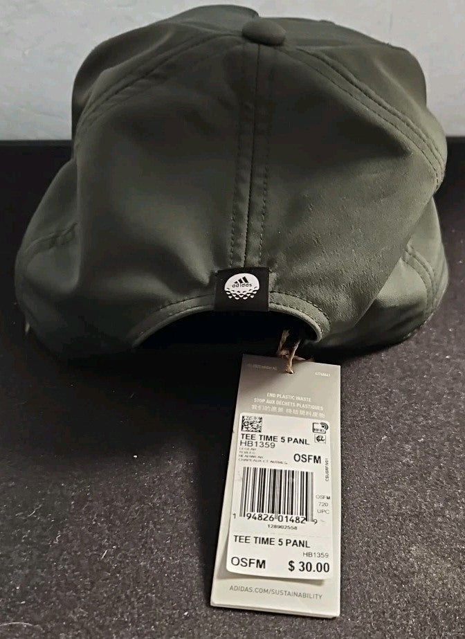 Adidas Tee Time Snapback Hat Cap Green Rope 3 Tee Logo Golf 5 Panel 1 size 