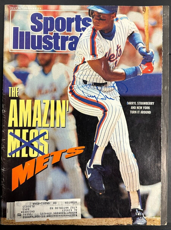 Darryl Strawberry Autographed July 9, 1990 Issue of Sports Illustrated Magazine