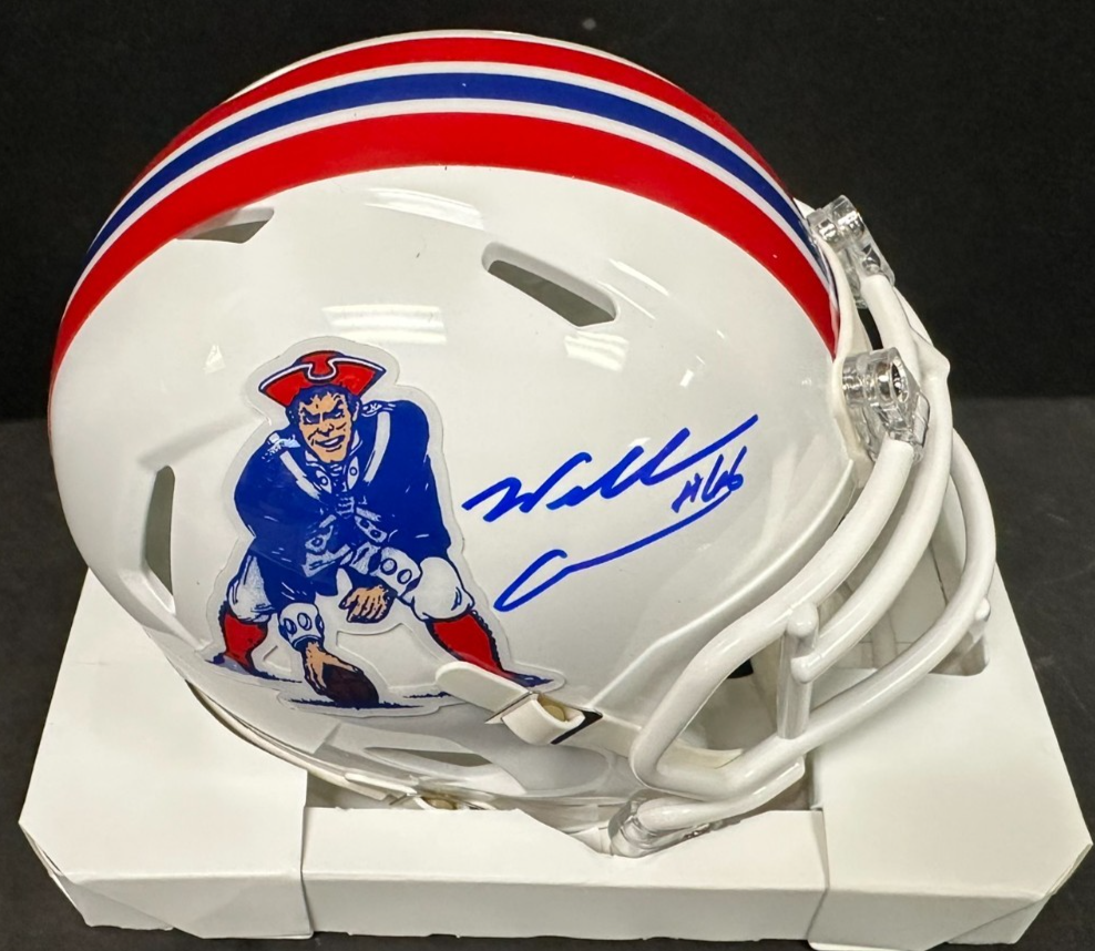 Will Campbell Autographed New England Patriots Mini Helmet JSA