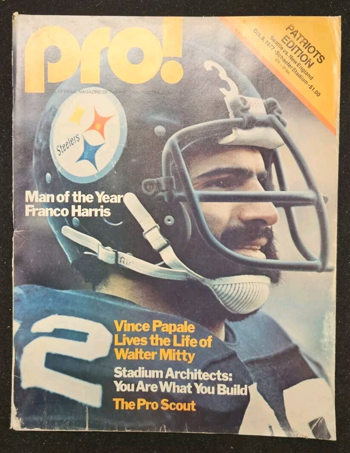 10/9/77 Patriots vs. Seahawks Game Program & Ticket Stub