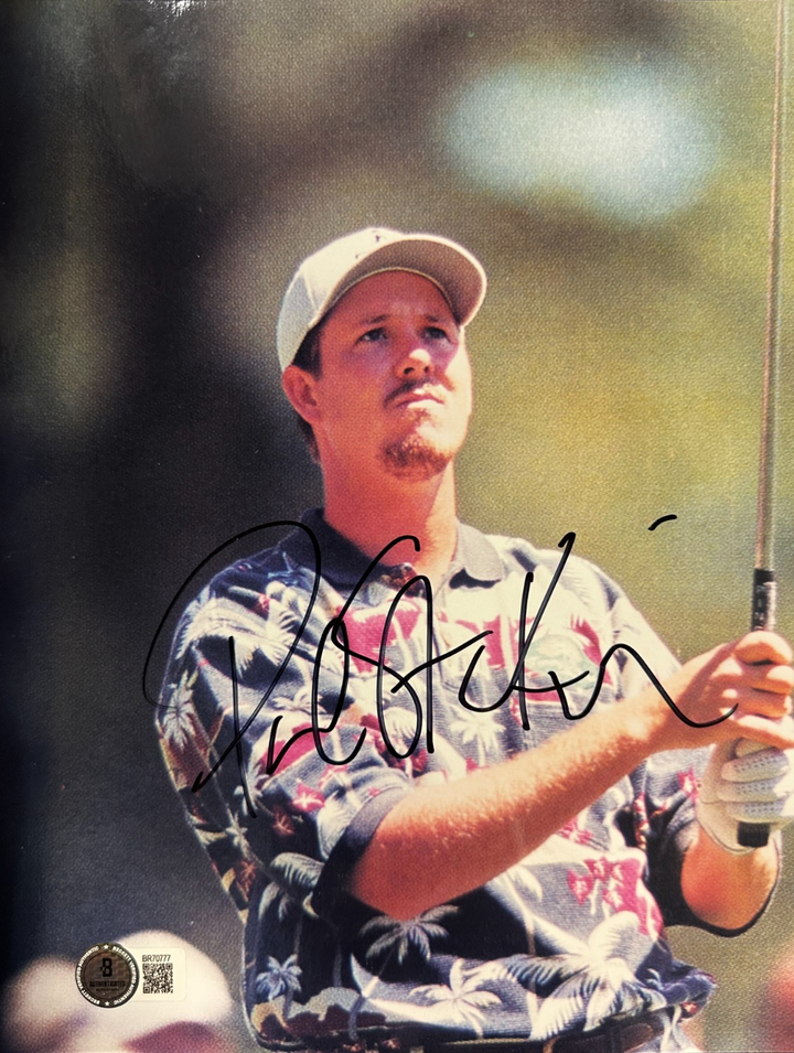 Larry Mize Autographed 8x10 Photo PGA BAS