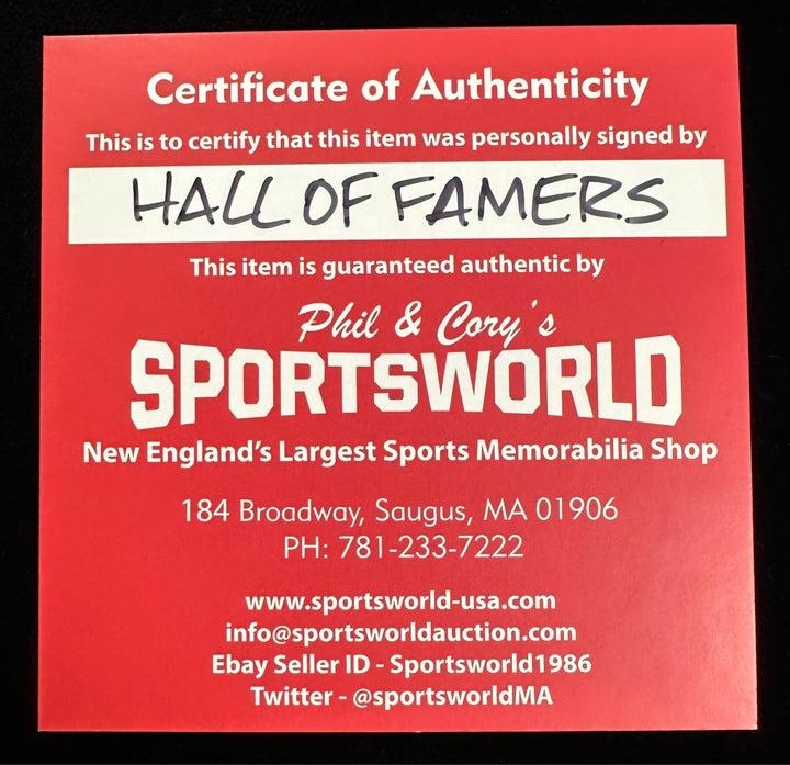 Baseball Hall of Famers Autographed OAL Baseball Roberts Spahn Kiner Mize Feller