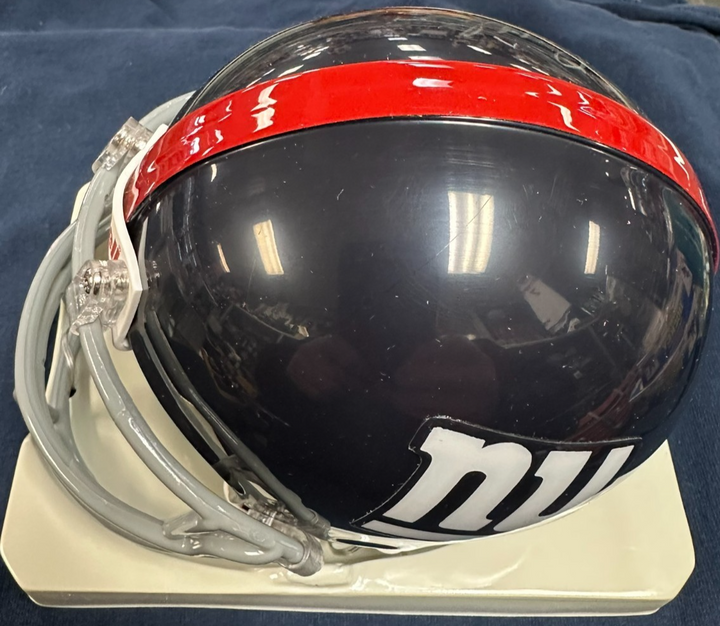 Y.A. Tittle Autographed New York Giants Mini Helmet HOF Leaf Authentic