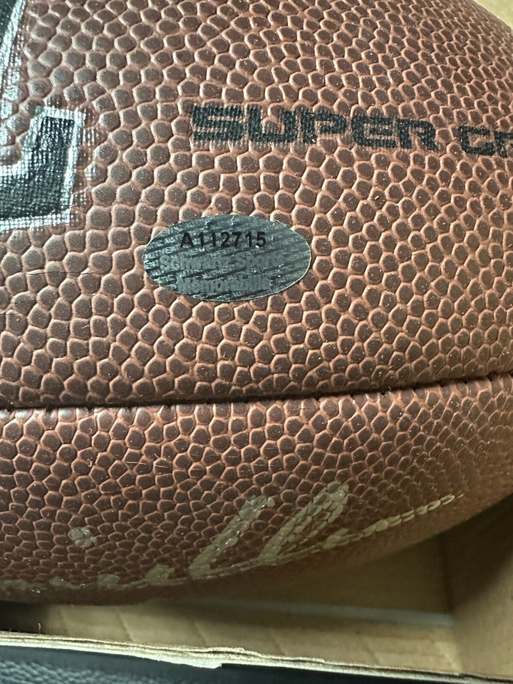 Joe DeLamielleure Autographed Wilson NFL Super Grip Football W/ HOF 63 Bills