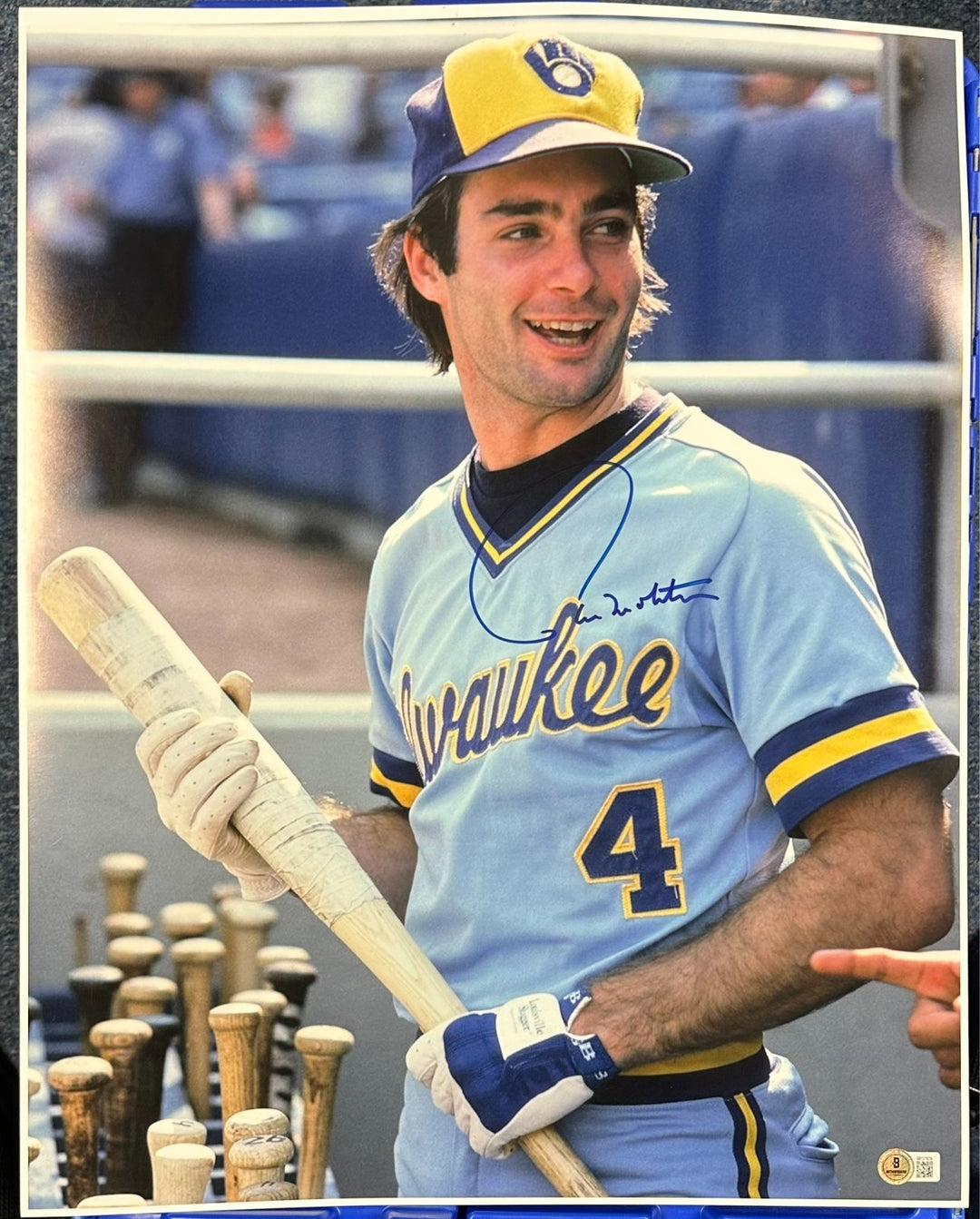 Paul Molitor Autographed 16x20 Milwaukee Brewers Photo BAS HOF
