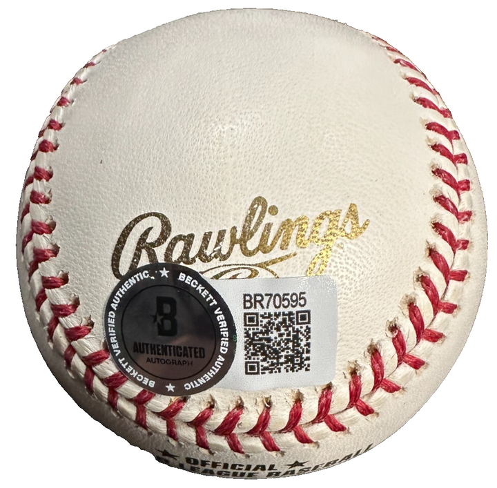 David Ortiz Autographed 2004 & 2007 World Series Champions Baseball Red Sox BAS