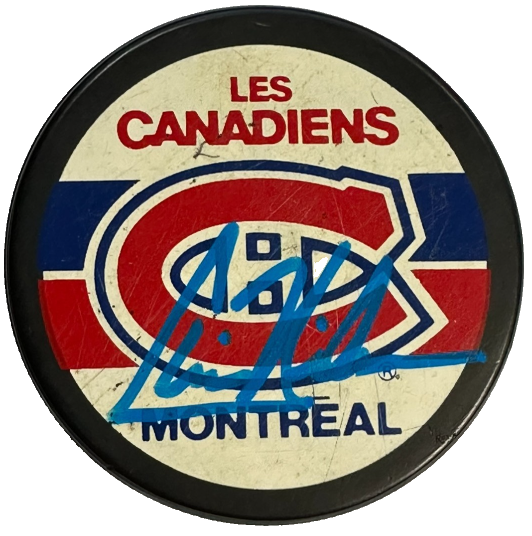 Chris Nilan Autographed Montreal Canadiens Official Hockey Puck NHL