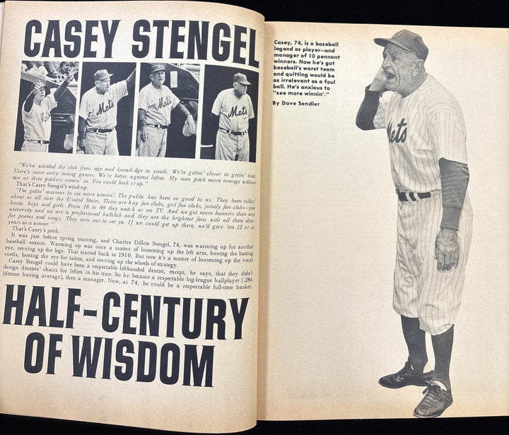 1965 - NEW YORK METS Special Magazine Casey Stengel