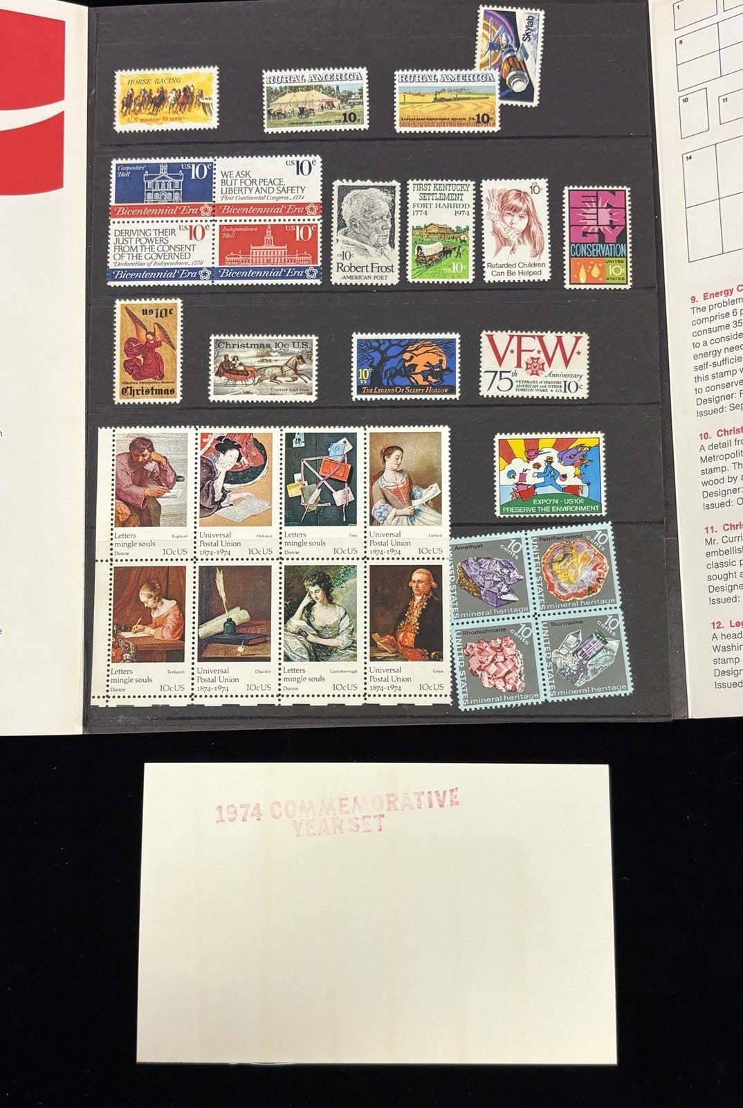 Lot Of 8 US Mint Stamp Sets 1972 Thru 1979 Original Envelopes