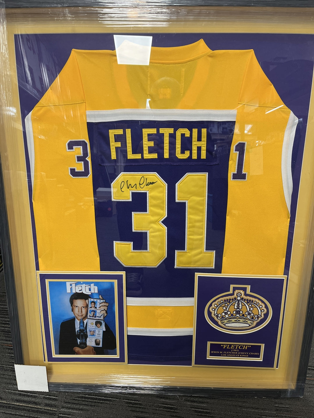 Chevy Chase Fletch Los Angeles Kings Signed Autographed Hockey Jersey