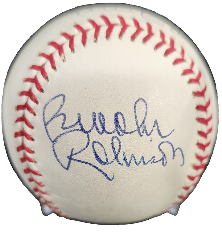 Brooks Robinson Ernie Banks Duke Snider Autographed OML Baseball HOF