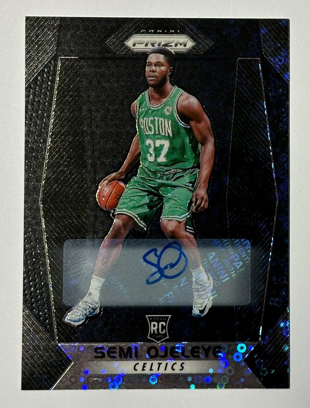 2017-18 Panini Prizm Semi Ojeleye Black Fastbreak 1/1 Rookie Auto