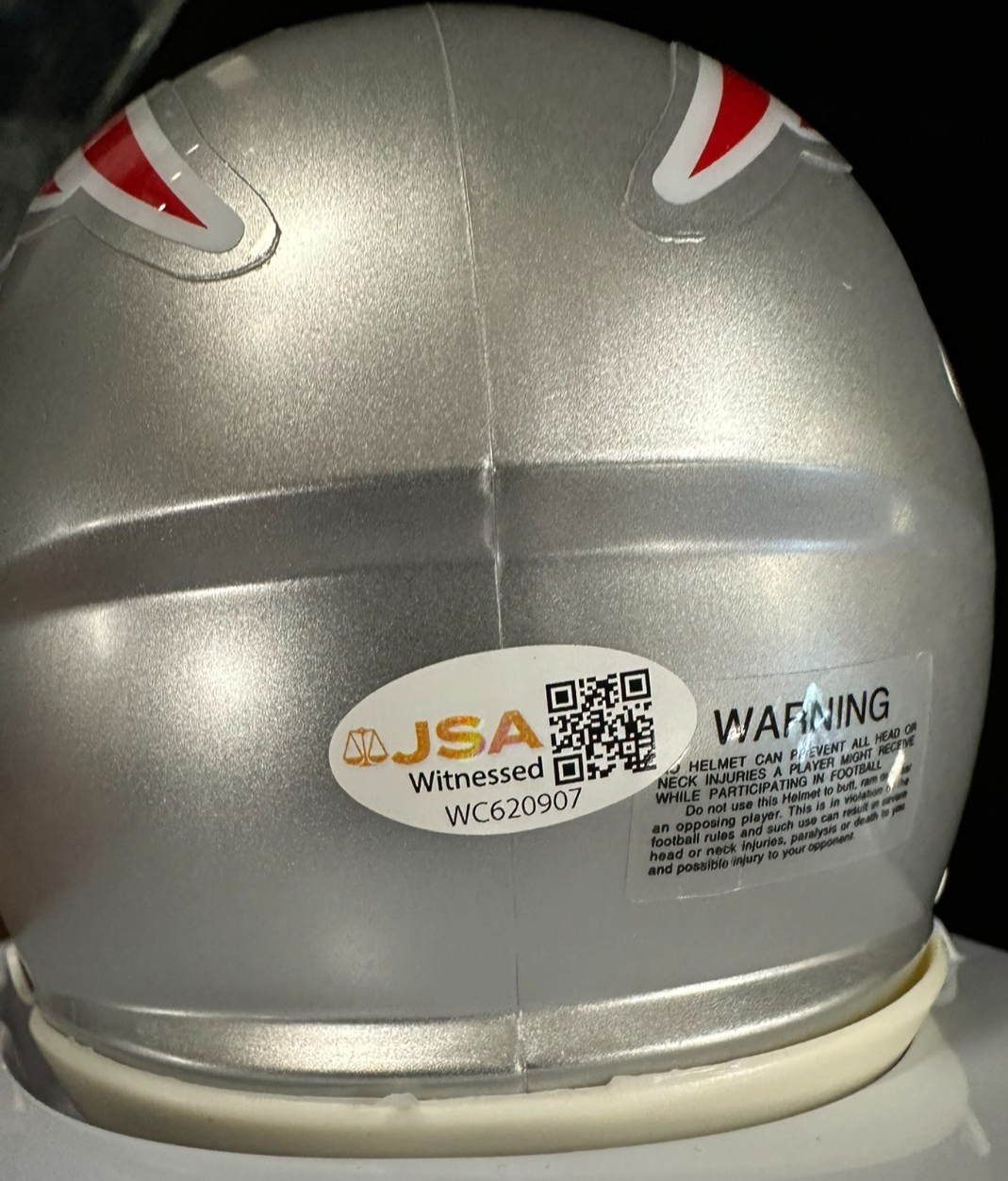 Will Campbell Autographed New England Patriots Mini Helmet JSA