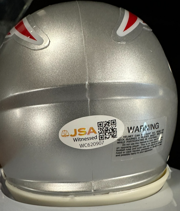 Will Campbell Autographed New England Patriots Mini Helmet JSA