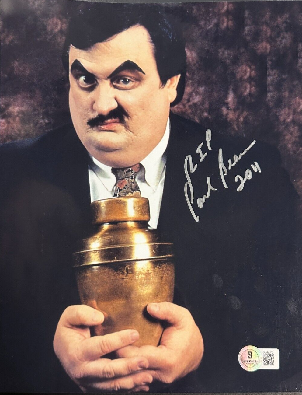 Paul Bearer Autographed 8x10 Photo BAS W/ RIP Insc WWE WWF