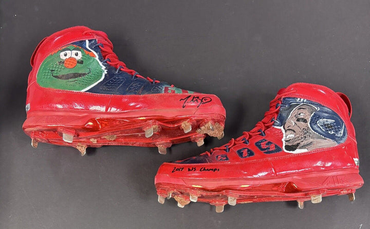 Mookie Betts Game Used Signed 2018 Players Weekend Cleats MLB Fanatics Authentic