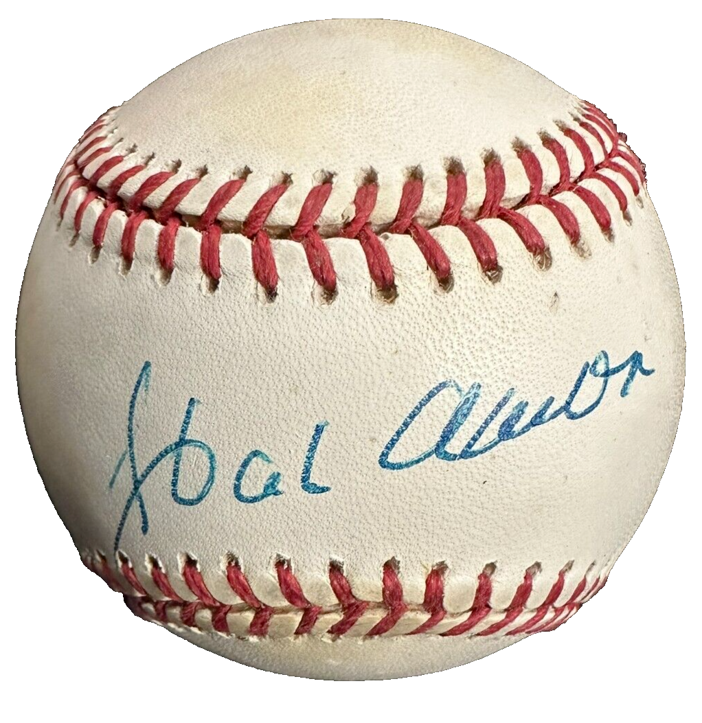 Hank Aaron Autographed Official National League Baseball BAS Braves
