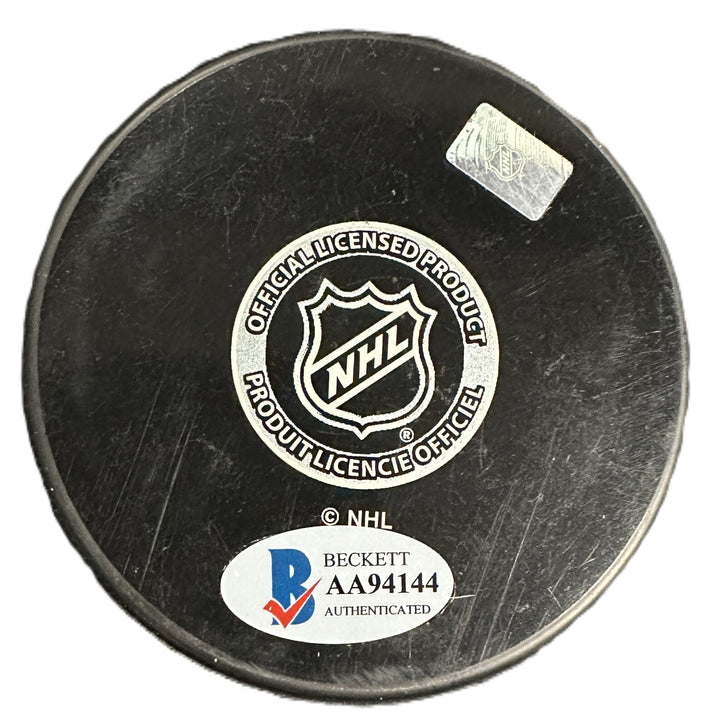 Earle Doc Wilkins Autographed Boston Bruins Hockey Puck W/ 1970 Team Doctor BAS
