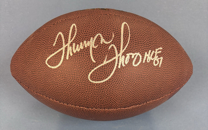 Thurman Thomas HOF Signed Wilson Football Buffalo Bills Sportsworld COA