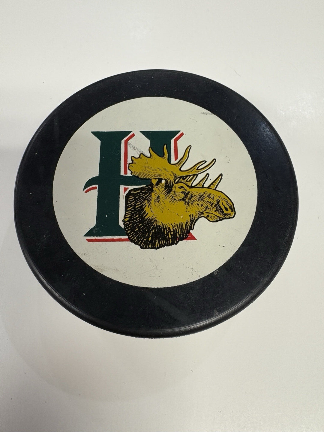 Vintage LHJMQ Halifax Mooseheads Official Hockey Puck